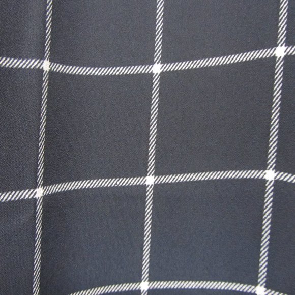 Banana Republic Women's Navy/White Checked Button Down Chiffon Blouse Women's L - Picture 3 of 3